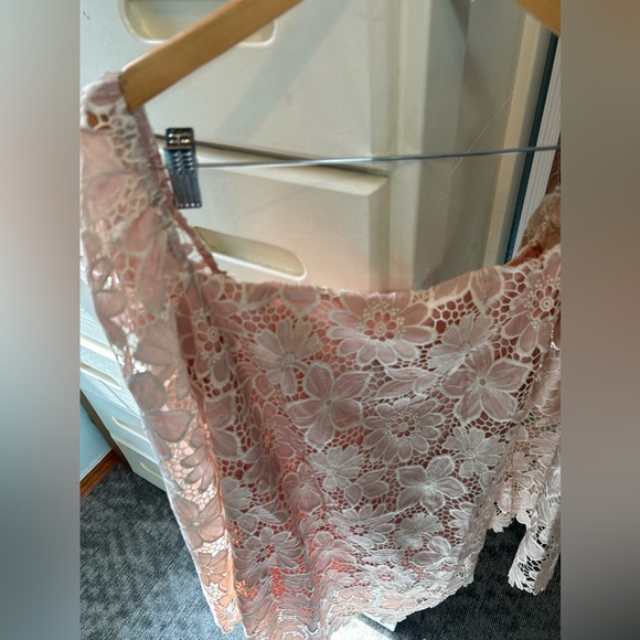 Floral lace square neck long sleeve mini spring dress✨ - Picture 3 of 6